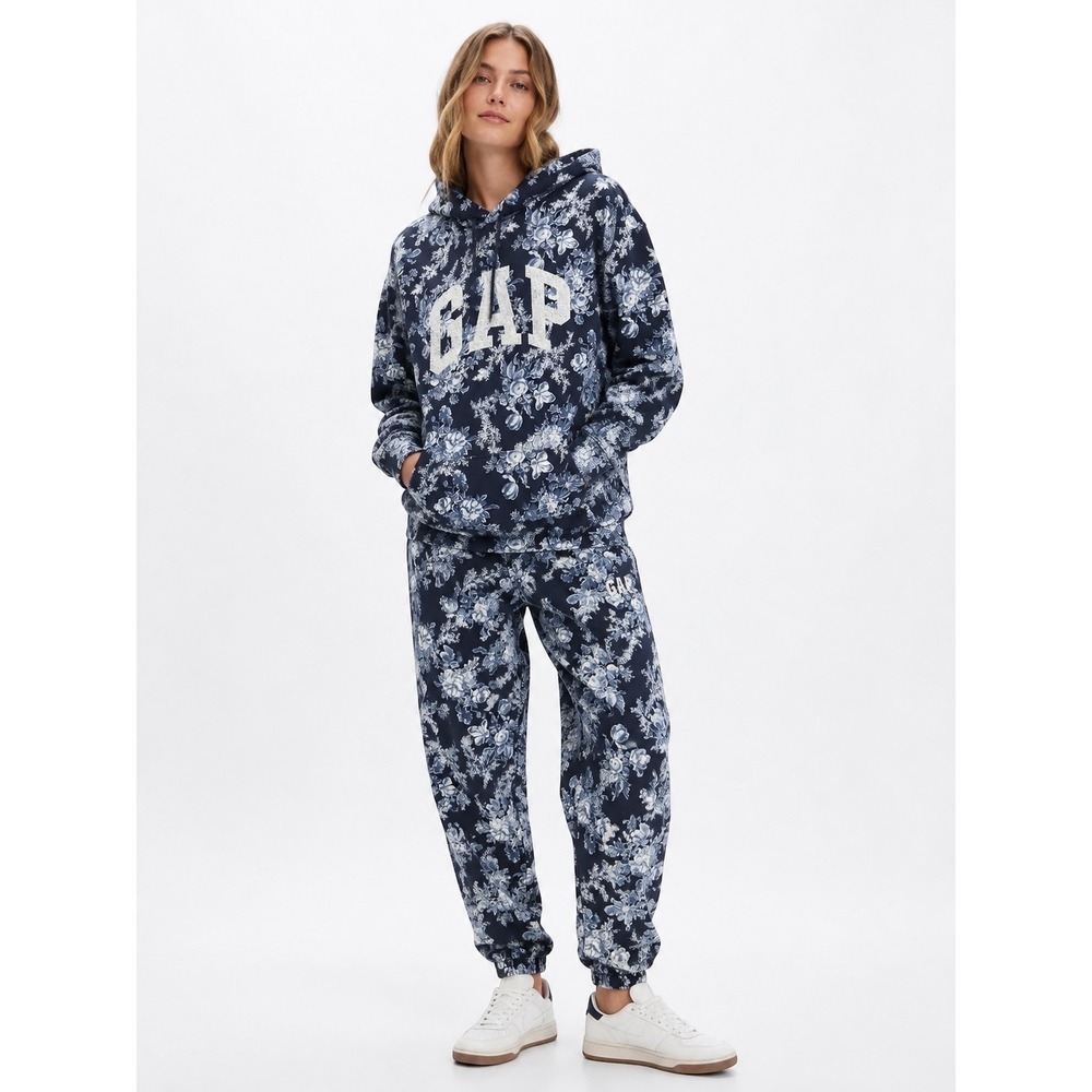 Gap x LoveShackFancy Floral Logo Hoodie and Joggers Set Blue Toile Medium